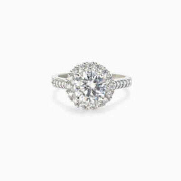 Stella & Dot Elina Halo Ring Size 8 CZ - Picture 5 of 7